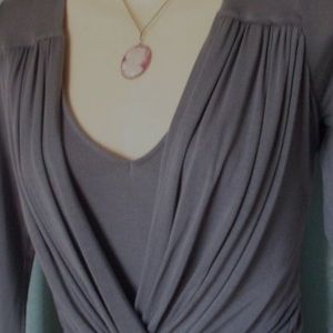 Beautiful grey anthropology dress from Ella Moss.